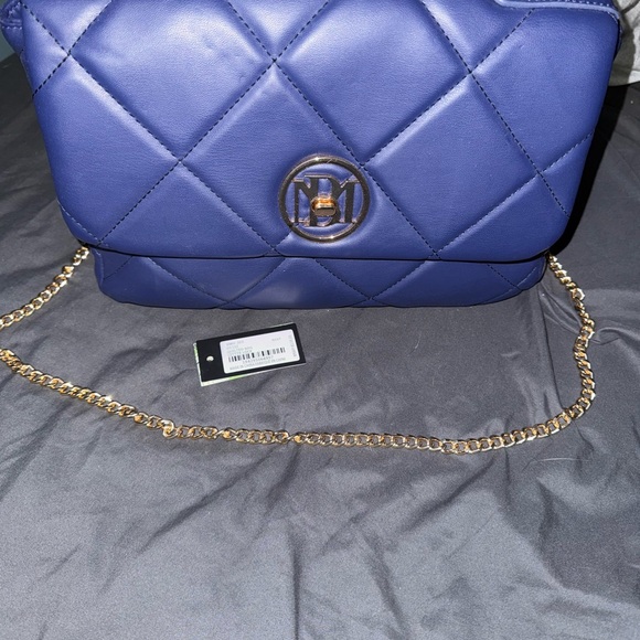 Badgley Mischka Royal Blue Quilted Crossbody Bag - Picture 1 of 1